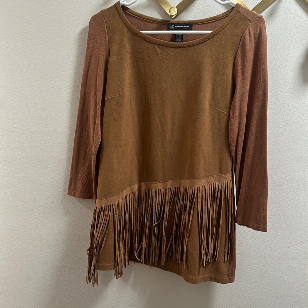 INC women’s fringe top size small